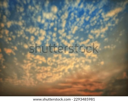Beautiful Sunset Sky and Clouds Background Picture .  