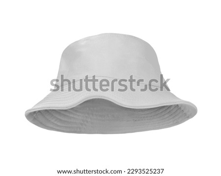 white bucket hat isolated on white Royalty-Free Stock Photo #2293525237