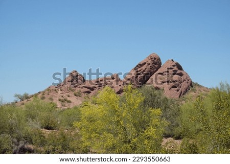 Papago Park, Arizona, during a sunny day 