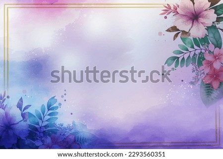 watercolor drawing Abstract flower splash background for art flower and botanical leaves, Organic shapes, Watercolor. Vector background for banner, poster, Web and packaging.