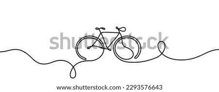 Bike one single line icon logo illustration