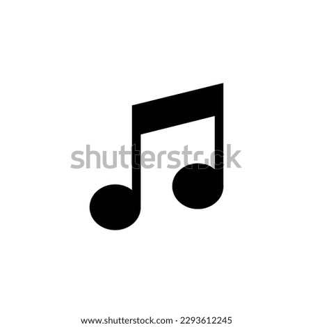  Music Note Icon Vector isolated on white background