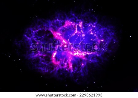 A neutron star on a dark background. Elements of this image furnished NASA. High quality photo