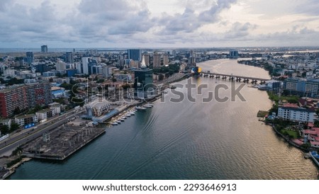 Aerial view of Victoria Island, Lagos Nigeria