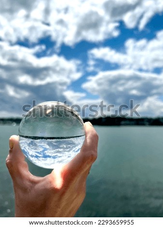 Ocean picture with a lense ball