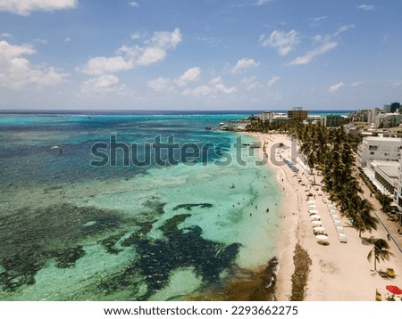 aerial view of san andres island in Colombia, sea of ​​seven colors Royalty-Free Stock Photo #2293662275