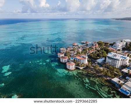 aerial view of san andres island in Colombia, sea of ​​seven colors Royalty-Free Stock Photo #2293662285