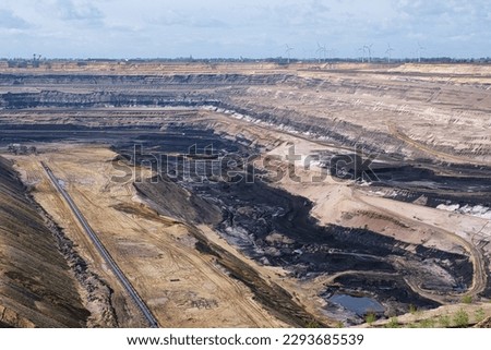 View of a lignite opencast mine Royalty-Free Stock Photo #2293685539