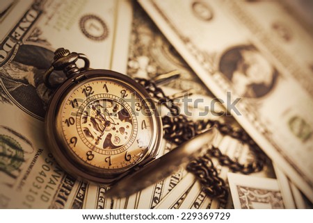 Money and Time Background