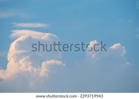 Sky blue and white clouds concept, cloud and sky wallpaper for graphic desige creative, beautiful abstract of blue sky on sunny of summer season and beauty cloudy on daytime show climate of scenic