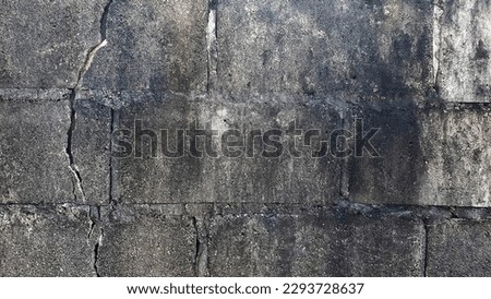 horizontal part of black painted brick wall, Rough brick wall, Texture of old dirty concrete wall for background, Black brick wall texture grunge background with vignetted corners, may use to interior