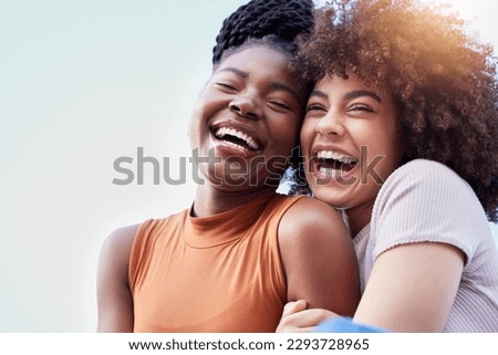Lets have an adventure. Shot of two young women spending time together outdoors. Royalty-Free Stock Photo #2293728965