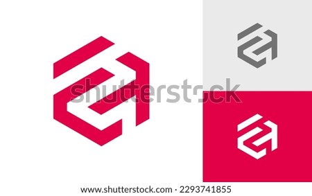 Letter ICT initial hexagon monogram logo design vector