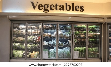 vegetable store with nice shelves and displays