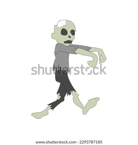 zombie monster boy horror vector ilustration