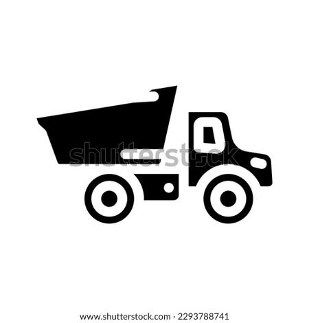 truck toy child glyph icon vector. truck toy child sign. isolated symbol illustration