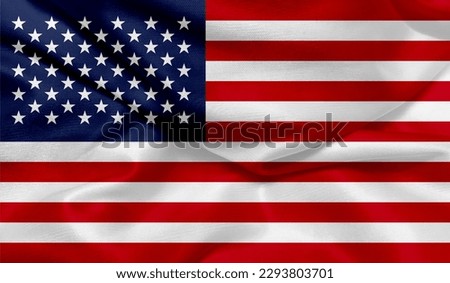 Realistic photo of USA flag