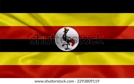 Realistic photo of Uganda flag