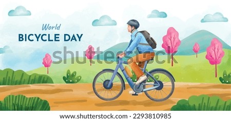 World Bicycle Day. June 3. world bicycle day celebration. banner, poster, background. Go Green Save Environment. World Bicycle Day Concept. ride cycle. World Bicycle Day Poster.