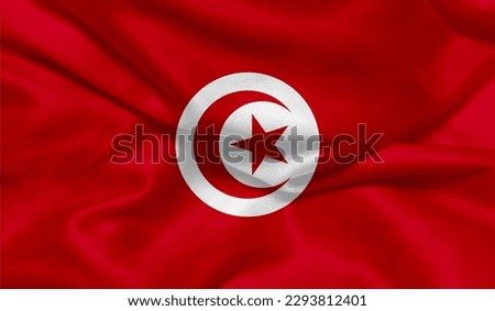 Realistic photo of Tunisia flag