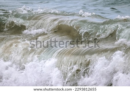 wave in the ocean abstract background, blue sea texture motion