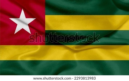 Realistic photo of Togo flag
