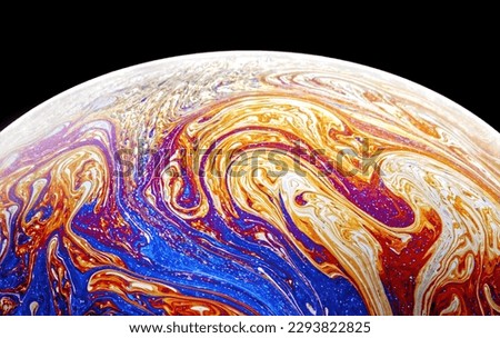 Abstract world of colors and shapes. Light interference, colorful and beautiful patterns of soap bubble. Royalty-Free Stock Photo #2293822825