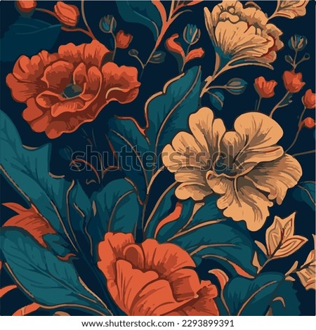 floral background , vector , colorful