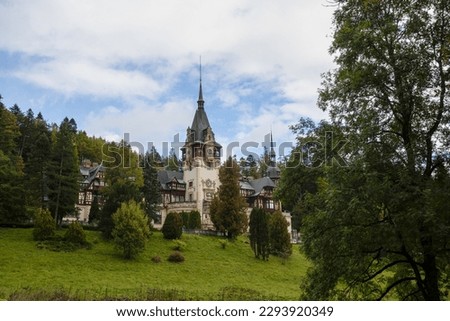 Peles Castle, Sinaia, Prahova County, Romania: Famous Neo-Renaissance castle, at the base of the Carpathian Mountains, Europe