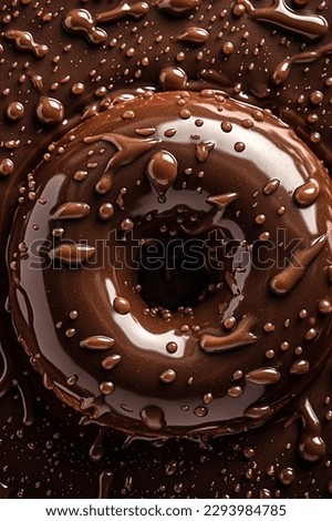 glazed donuts close up macro shot close up flat lay Royalty-Free Stock Photo #2293984785