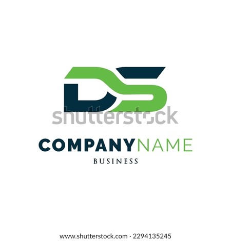 Initial Letter DS Icon Logo Design Template