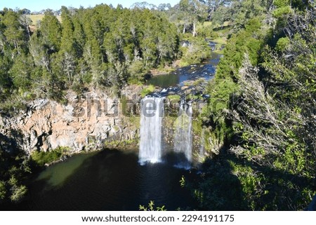 The Dangar Falls is a cascade waterfall located across the Bielsdown River about 1.2 km north of Dorrigo in the New England region of New South Wales, Australia. The falls are small, picturesque.