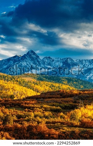 Autumn in Colorado's San Juan Mountains seen from the Dallas Divide Royalty-Free Stock Photo #2294252869