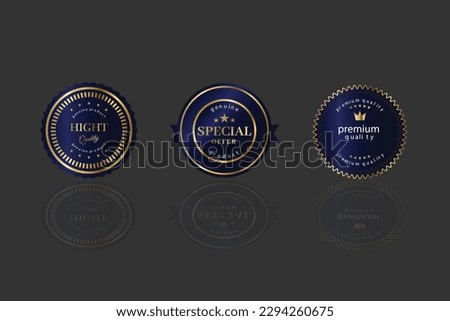 Golden Vector Commercial Labels design Royalty-Free Stock Photo #2294260675