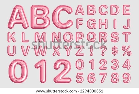 Flamingo Pink Balloon Letters And Numbers Royalty-Free Stock Photo #2294300351