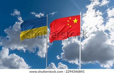 Flags of china and ukraine relations concept china ukraine friendship China's Xi Plans to Speak With Zelensky