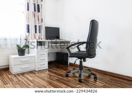 noble office room with laminate floor Royalty-Free Stock Photo #229434826