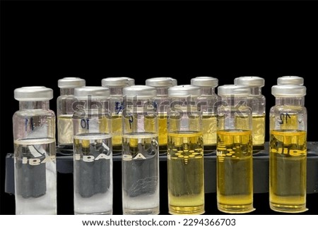 Used transformer oil for Dissolved Gas Analysis Test.no focus