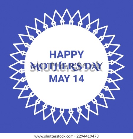 Happy Mother's Day. May 14. Holiday concept. Template for background, banner, card, poster with text inscription. illustration.
