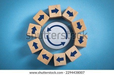 Movement in a vicious circle. Business concept Royalty-Free Stock Photo #2294438007