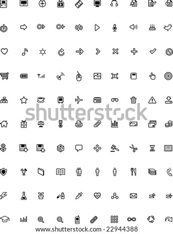 Badges can be used in tablets and road signs. This image is a vector illustration and can be scaled to any size without loss of resolution. 100 various signs.