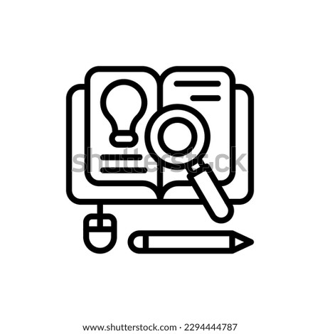 Search of Knowledge icon in vector. Illustration Royalty-Free Stock Photo #2294444787