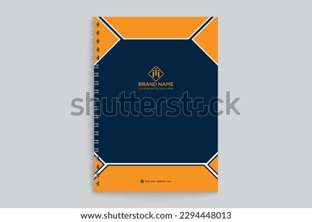 Clean corporate notebook cover template