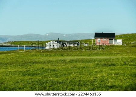 landscape with house and car, beautiful photo digital picture