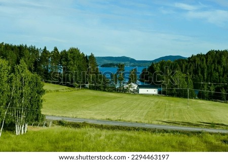panoramic view of golf course, beautiful photo digital picture