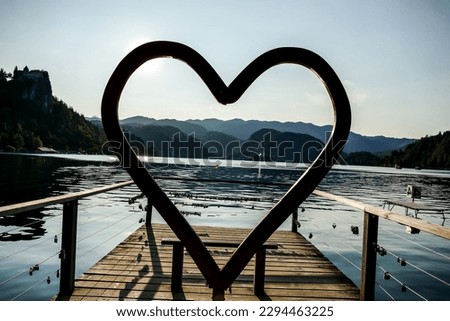 heart on the deck of a ship, beautiful photo digital picture