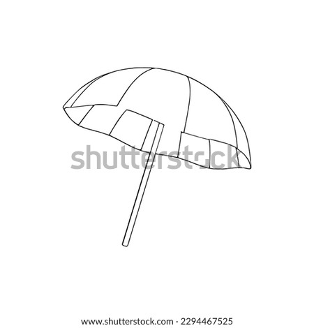 Coloring book umbrella, line art umbrella, Coloring page umbrella.
