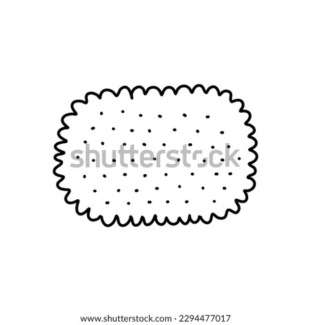  biscuit doodle isolated on white background

