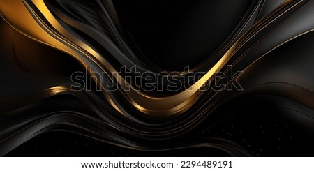 3D abstract wallpaper. Three-dimensional dark golden and black background. golden wallpaper. Black and gold background Royalty-Free Stock Photo #2294489191