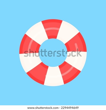 Pool swimming circles, lifebuoy floating rubber swim rings.  Swim ring colorful rubber. Vector illustration. Royalty-Free Stock Photo #2294494649